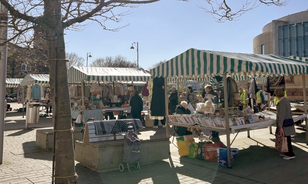 Market stalls in South Shields